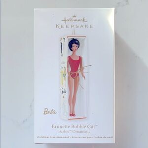 NWT Hallmark Keepsake 2011 Barbie Brunette Bubble Cut Barbie Vintage Ornament